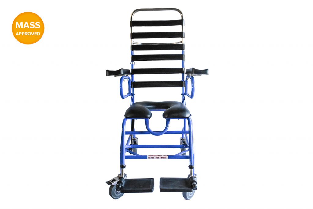 K.I.S. TILT-IN-SPACE SHOWER CHAIR- Quality made from 304 grade stainless steel tube and powder coated to the colour of your choice.
SPECIFICATIONS: 

Frame materials: 304 grade stainless steel.
Seat w- Surgical EngineeringWheelchair Supplier Brisbane - K.I.S