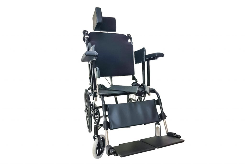 K.I.S. TILT IN SPACE CHAIR- 
TRANSIT AND SELF-PROPELLING – FOR POSTURAL MODS

Growing Frame with Gas Strut Tilt Mechanism.
 SPECIFICATIONS:

Frame materials: 4130 chrome-moly tube
Seat width: s- Surgical EngineeringWheelchair Supplier Brisbane - K.I.S