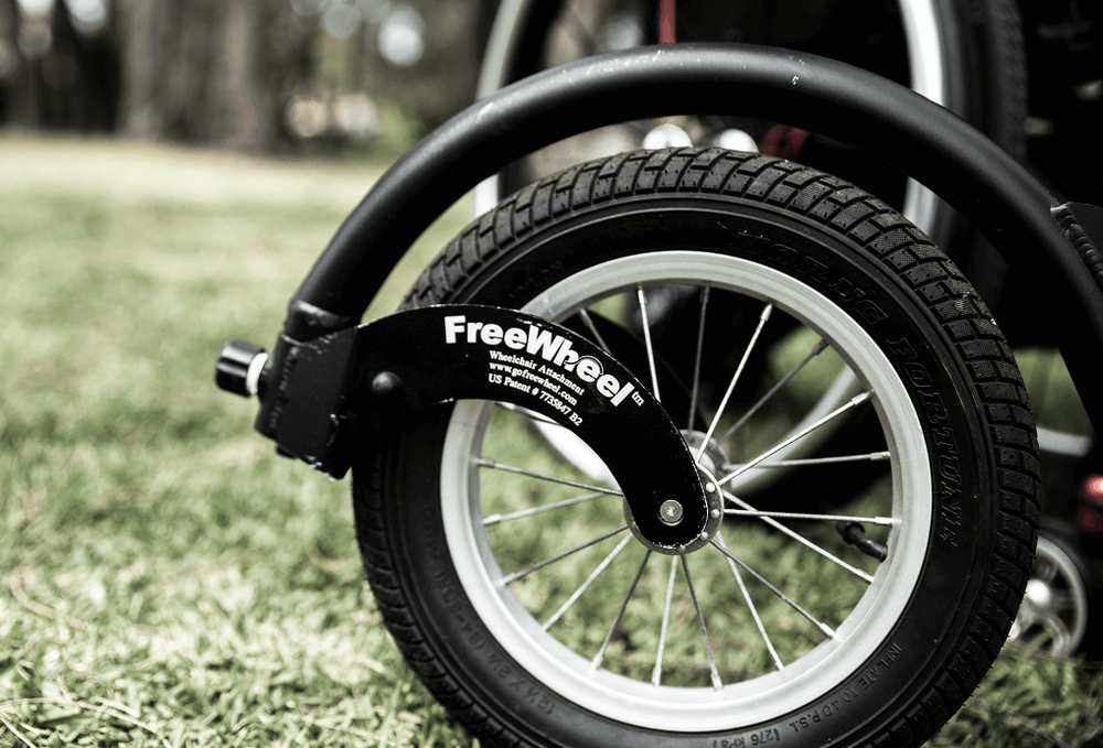 FREEWHEEL WHEELCHAIR ATTACHMENTThe FreeWheel comes with everything you need to Get Out and Go! Whether you have a rigid-frame wheelchair or a folding wheelchair, the FreeWheel is your ticket to FrSurgical EngineeringSurgical Engineering